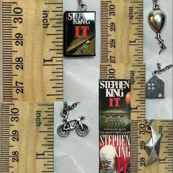 It by Stephen King Handmade Literature Necklace, Horror, Book Cover, Balloon - Picture 14 of 16